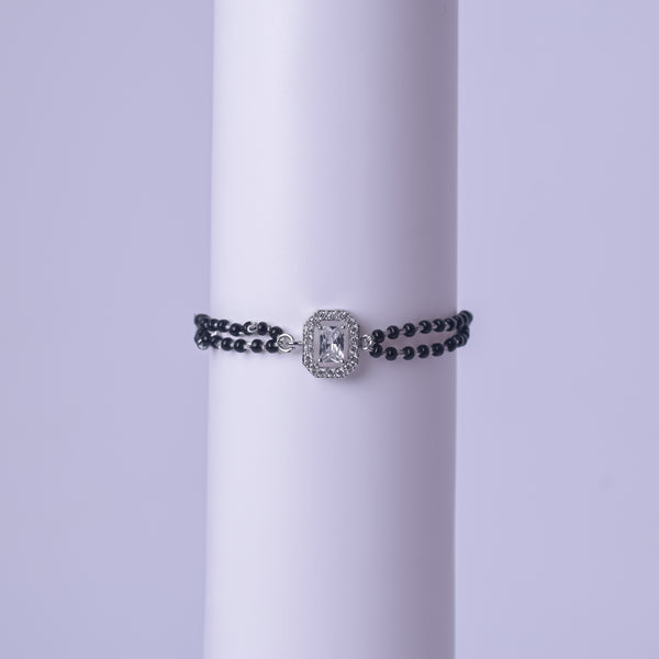 Radiant Emerald-Cut Silver Bracelet