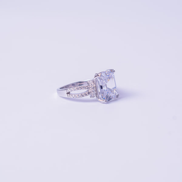 Royal Radiance Emerald-Cut Solitaire Ring