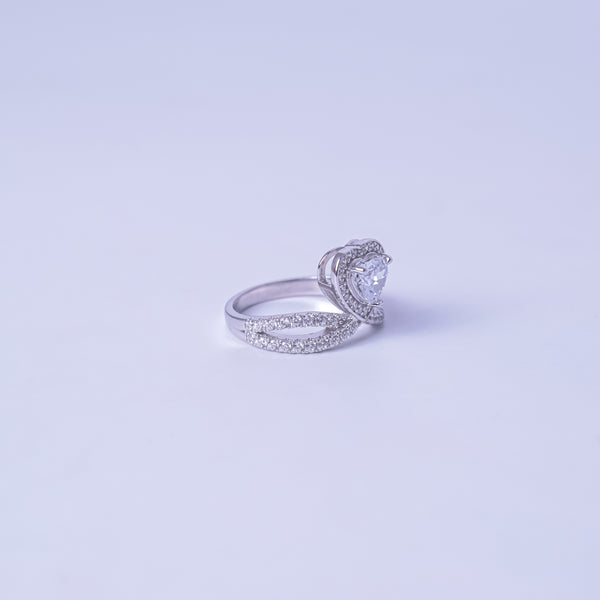 Infinite Love Heart Halo Ring