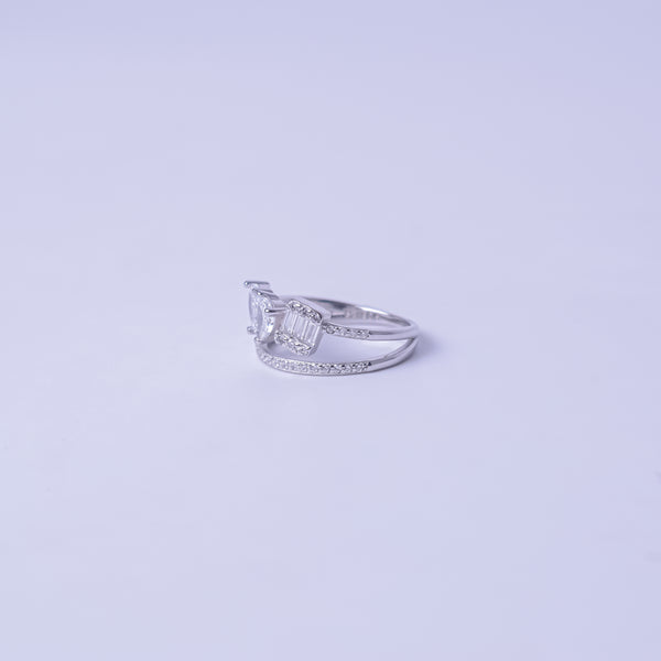 Twin Spark Duo Statement Ring