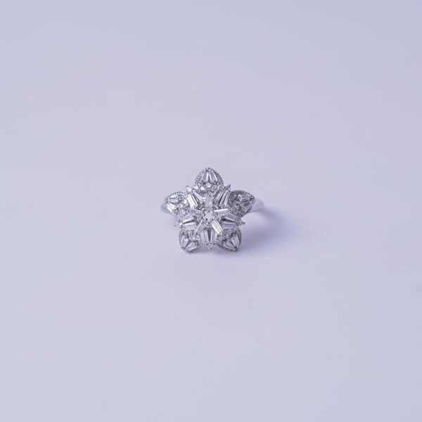 Radiant Snowflake Bloom Ring
