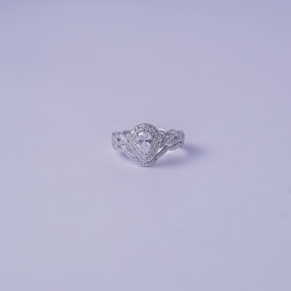 Eternal Grace Pear Halo Ring
