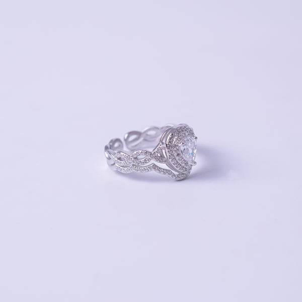 Eternal Grace Pear Halo Ring