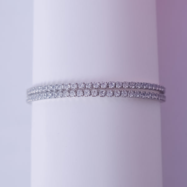 Eternal Sparkle Double-Line Tennis Bracelet