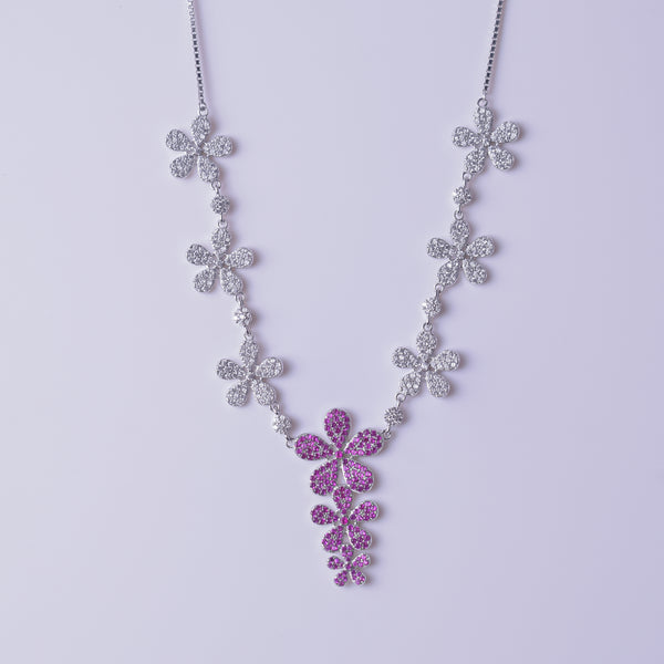 Blush Bloom Necklace & Earrings Set