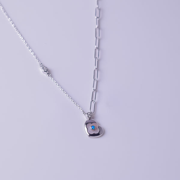 Blossom Heart Charm Necklace