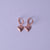 Rosé Heart Hoop Drop Earrings