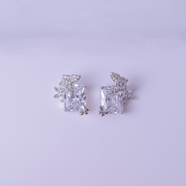 Crystal Flutter Stud Earrings