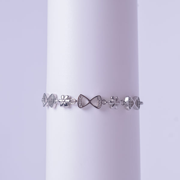 Infinity Bloom Charm Bracelet