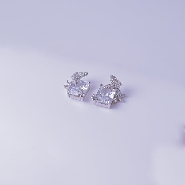 Crystal Flutter Stud Earrings