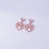 Pearl Heart Bow Drop Earrings