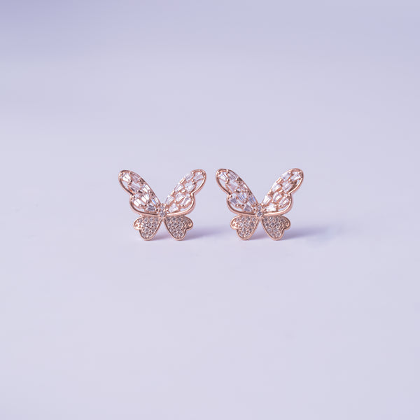 Blush Flutter Crystal Stud Earrings