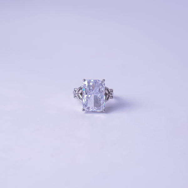 Regal Emerald-Cut Solitaire Ring