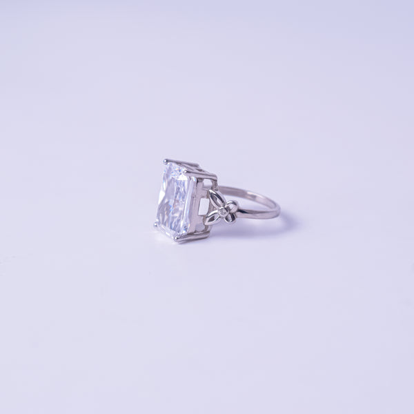 Regal Emerald-Cut Solitaire Ring