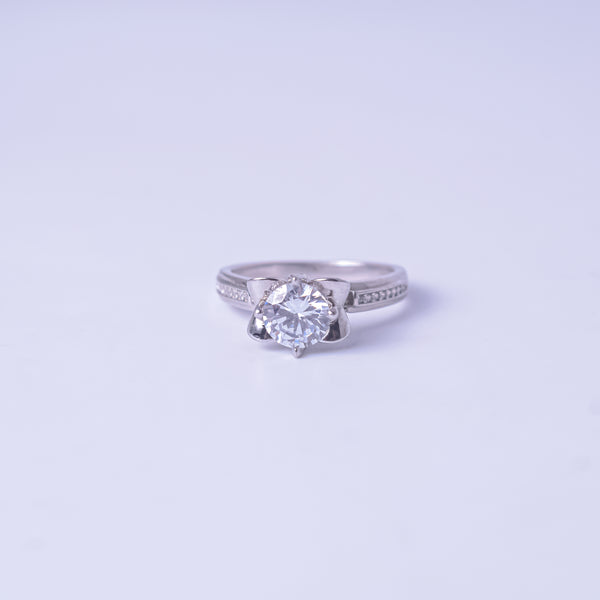 Celestial Bloom Solitaire Ring