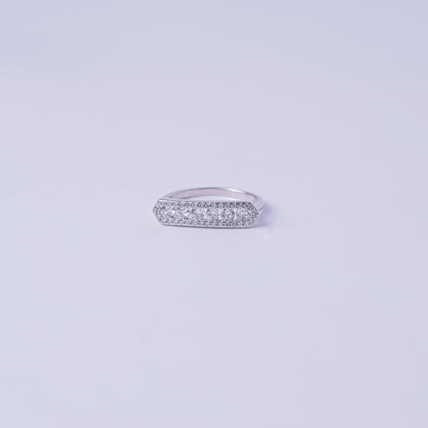 Radiant Lineage Crystal Bar Ring