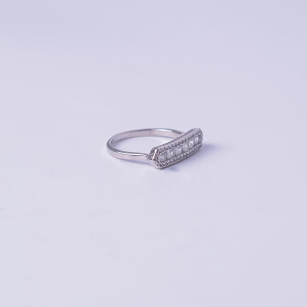 Radiant Lineage Crystal Bar Ring