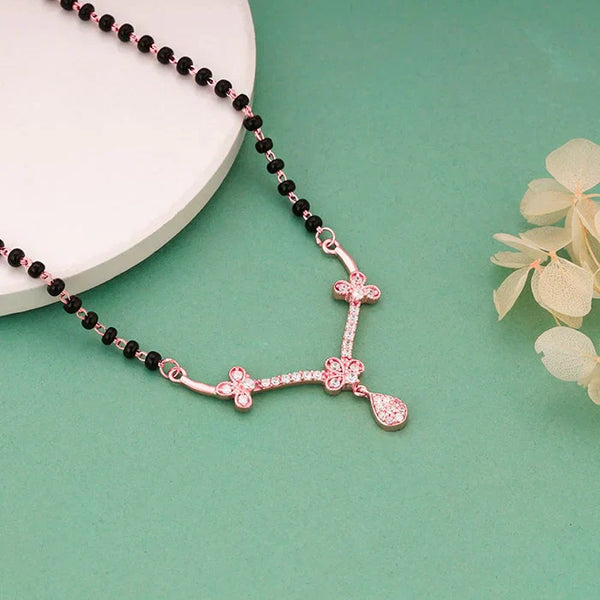 Rose Gold Harmony Drop Mangalsutra Necklace